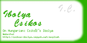 ibolya csikos business card